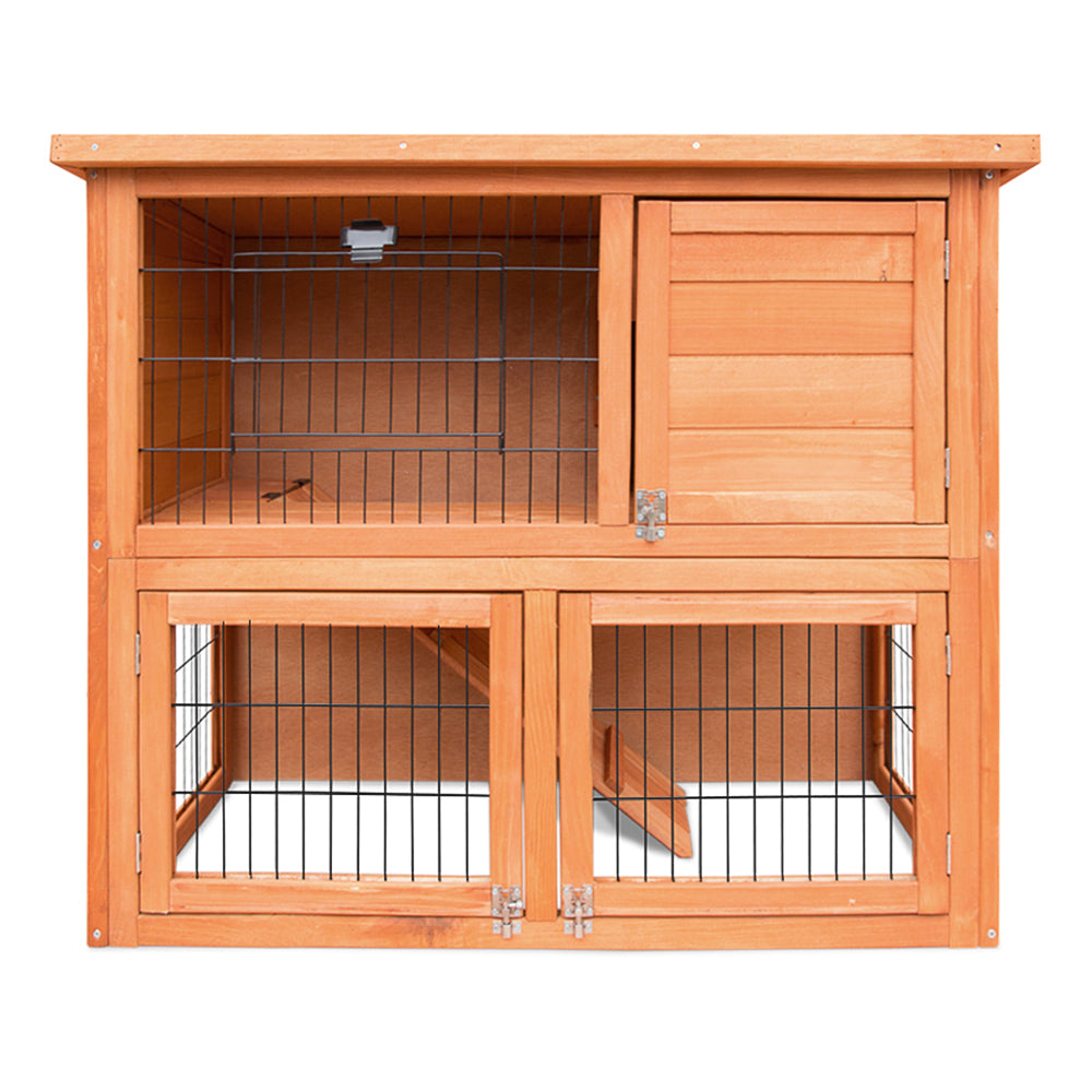 i.Pet Rabbit Hutch Hutches Large Metal Run Wooden Cage Chicken Coop Guinea Pig