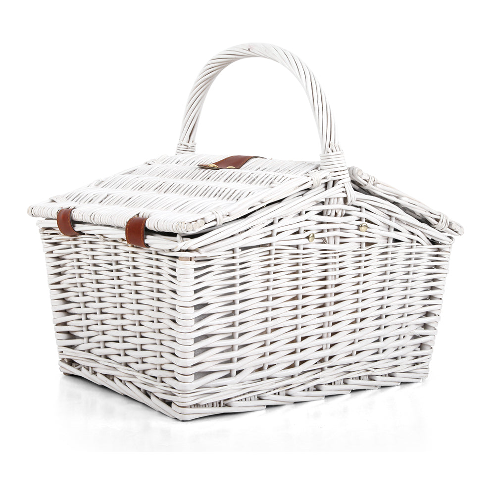 Alfresco 2 Person Picnic Basket Vintage Baskets Outdoor Insulated Blanket