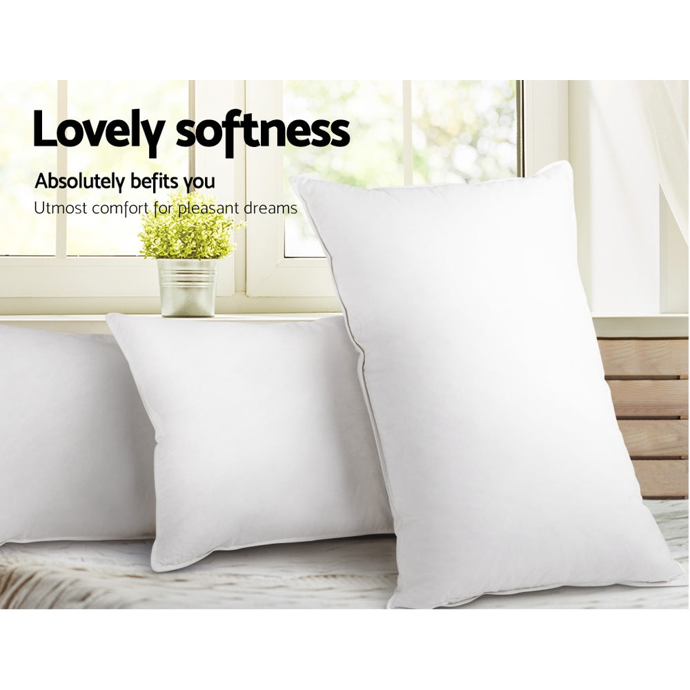 Giselle Bedding Set of 4 Medium & Firm Cotton Pillows