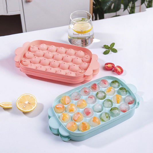 8/26 Grid Macaron-Colored PP Ice Ball Molds with Lid for Home Bar, Party, Whisky, Ice Cream