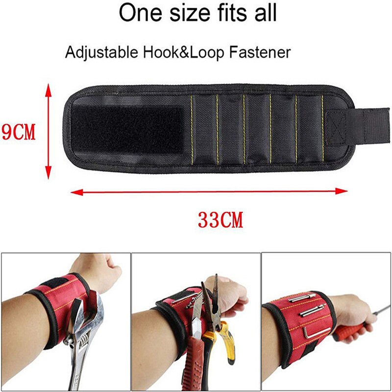 New Strong Magnetic Wristband Portable Tool Bag For Screw Nail Nut Bolt Drill Bit