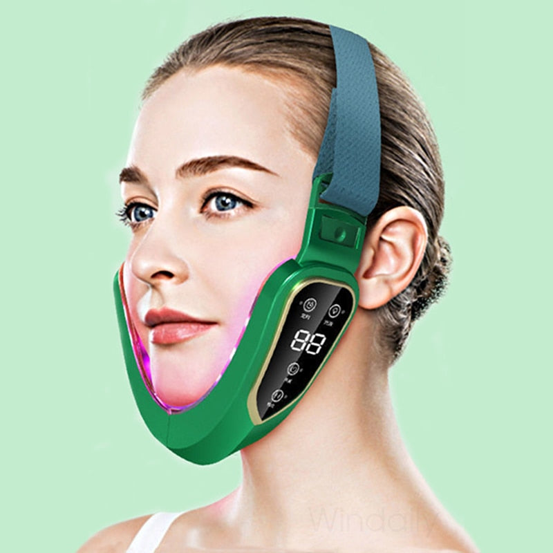 Facial Lifting and Slimming Massager with LED Photon Therapy, Vibration, and a Double Chin and Cheek Lift Design