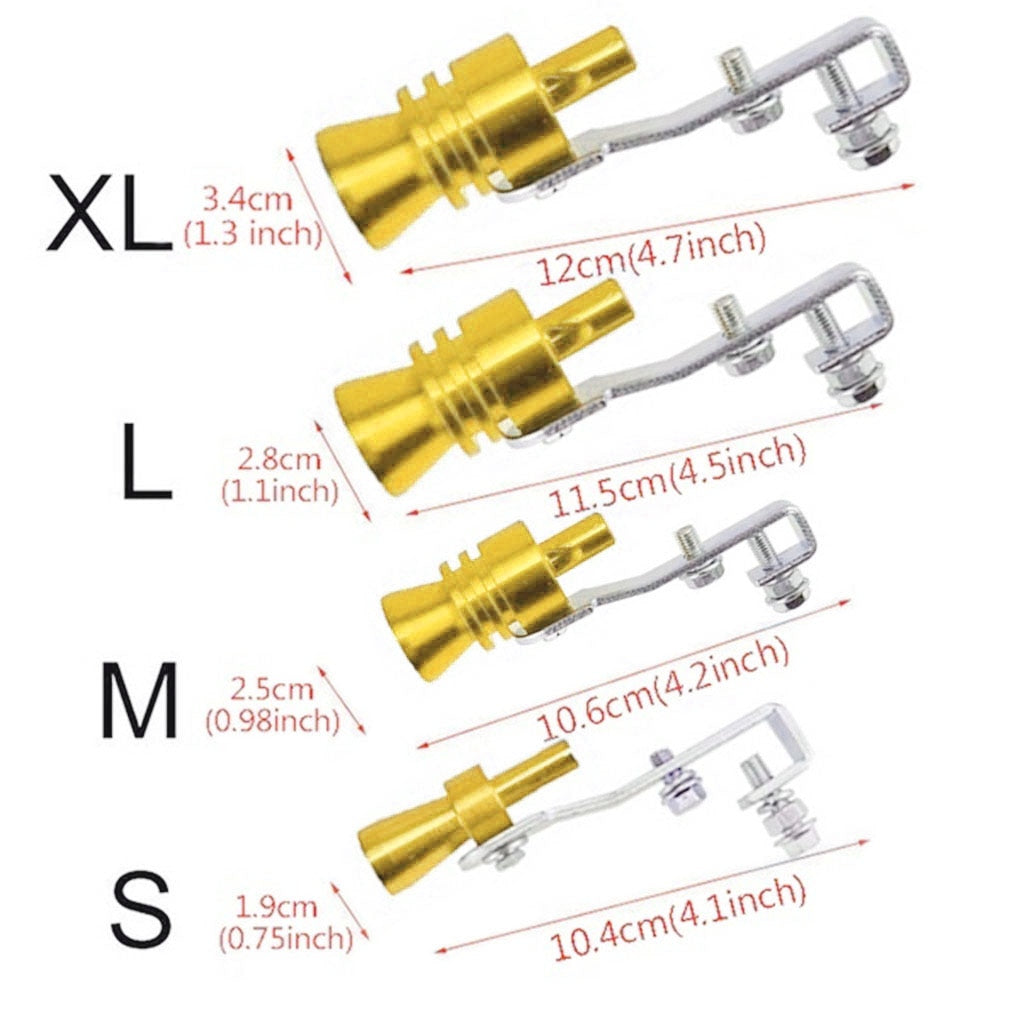 Universal Turbo Sound Whistle for Vehicle Exhaust Pipe