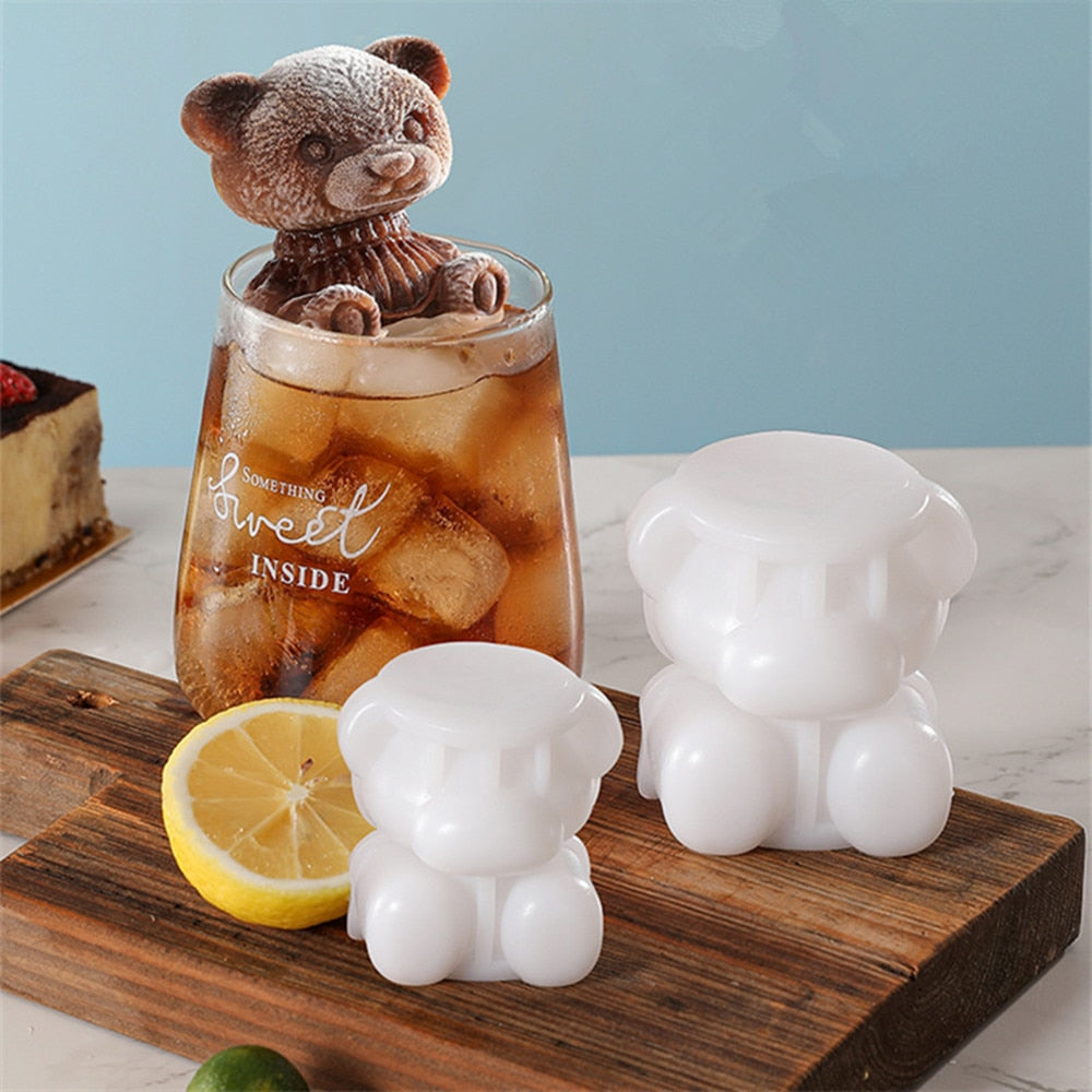 Little Teddy Bear 3D Shape Ice Cube Maker and Chocolate Mould Tray