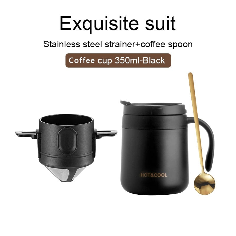 Portable Stainless Steel Coffee Drip Filter for Home Office Travel