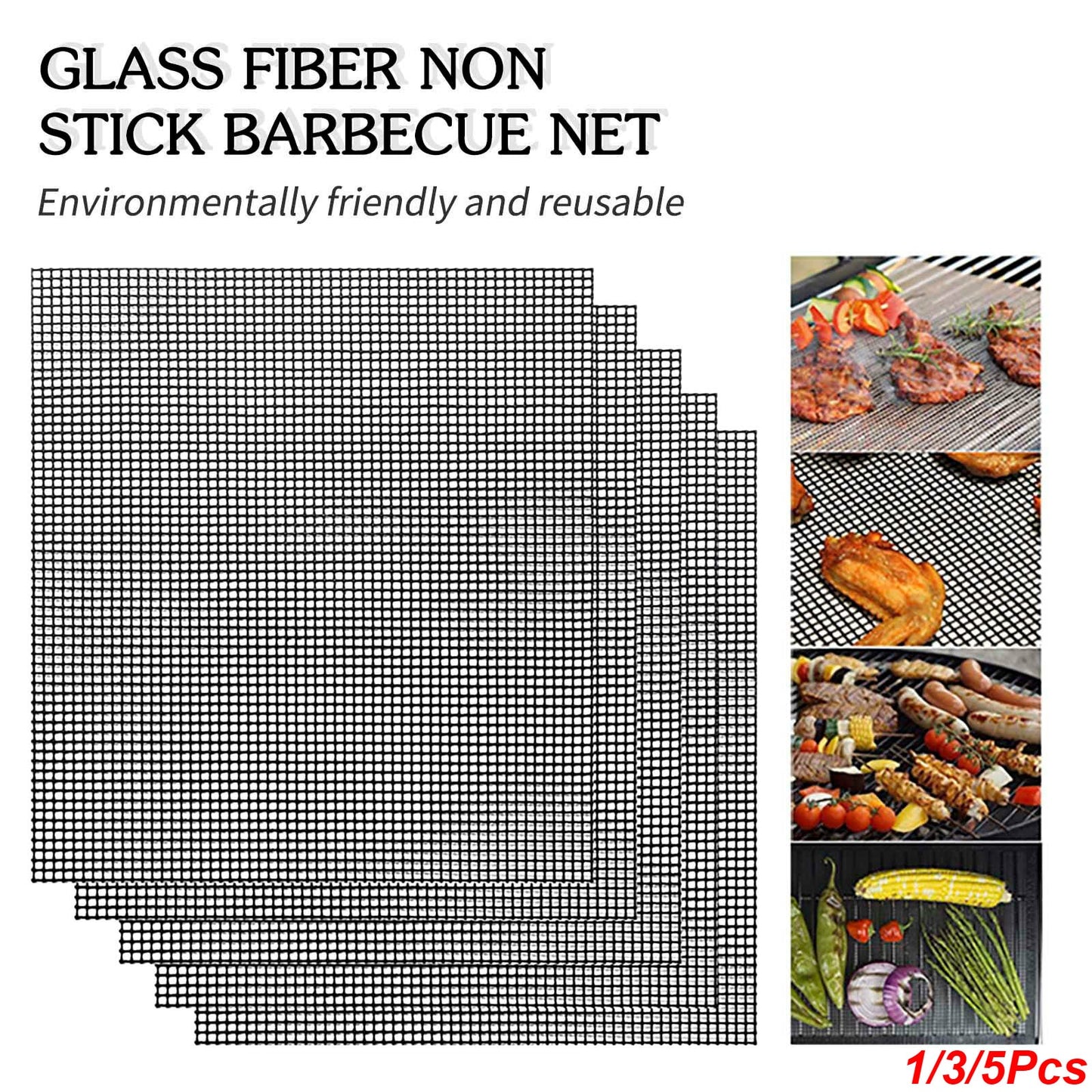 Grill Mesh Replacement Net - Non-Stick BBQ Grilling Mat for Outdoor Cooking