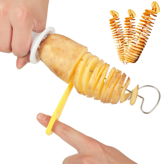 Portable Potato BBQ Skewers - Camping Chips Maker, Potato Slicer, and Spiral Cutter