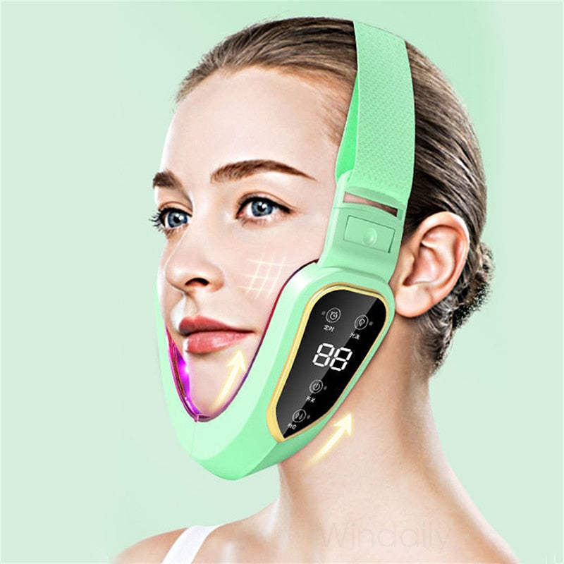 Facial Lifting and Slimming Massager with LED Photon Therapy, Vibration, and a Double Chin and Cheek Lift Design