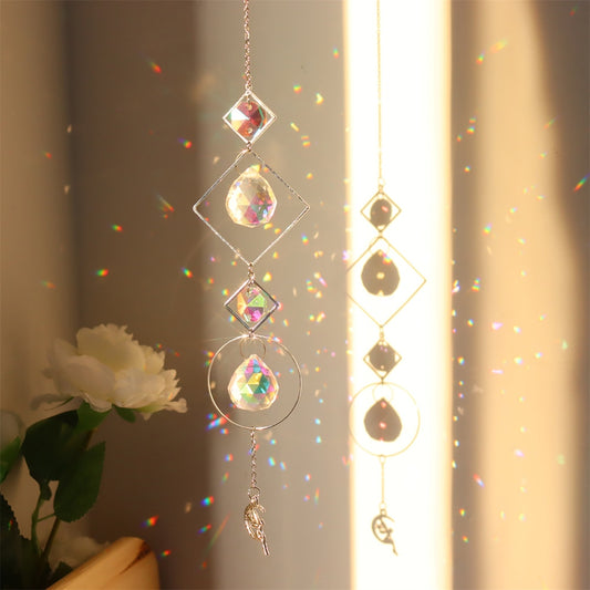 Crystal Diamond Wind Chime - Illuminate Your Space with Sparkling Light Catcher Ornaments