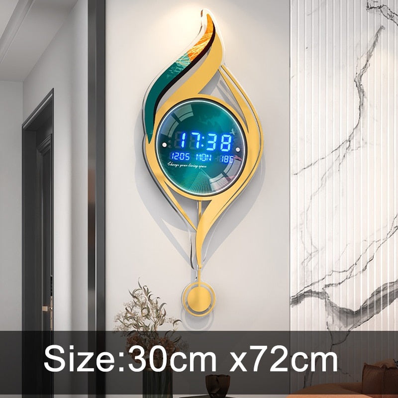 Luminous 3D Digital LED Wall Clock - Silent Electronic Creative Home Decor with Jumping Second Feature Second Clock Home Decoration