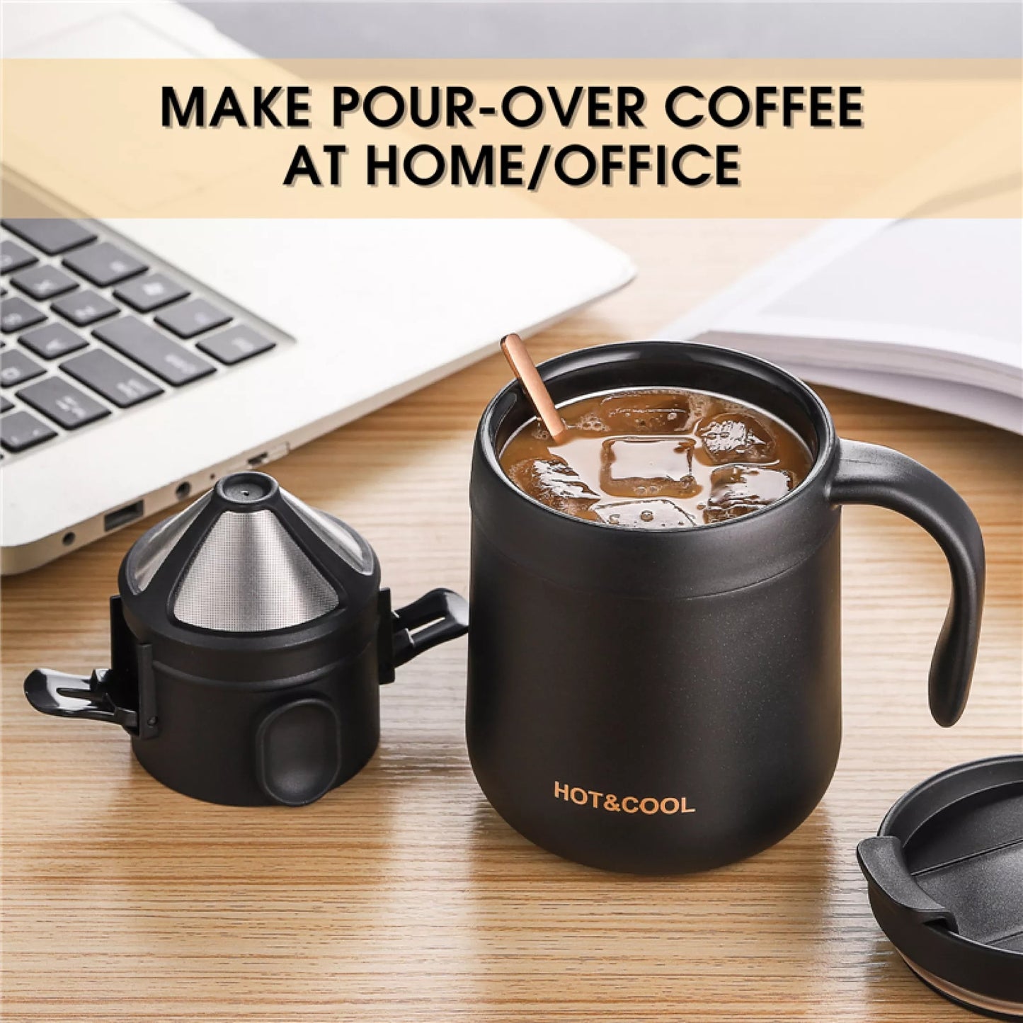 Portable Stainless Steel Coffee Drip Filter for Home Office Travel