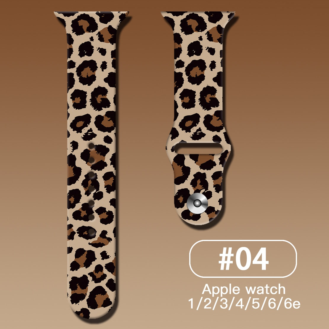 Apple Watch Band Silicone Animal Print 38-44mm Strap