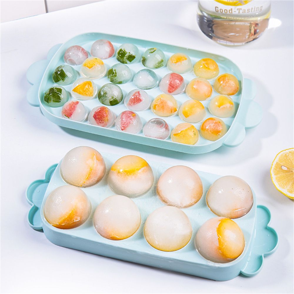 8/26 Grid Macaron-Colored PP Ice Ball Molds with Lid for Home Bar, Party, Whisky, Ice Cream