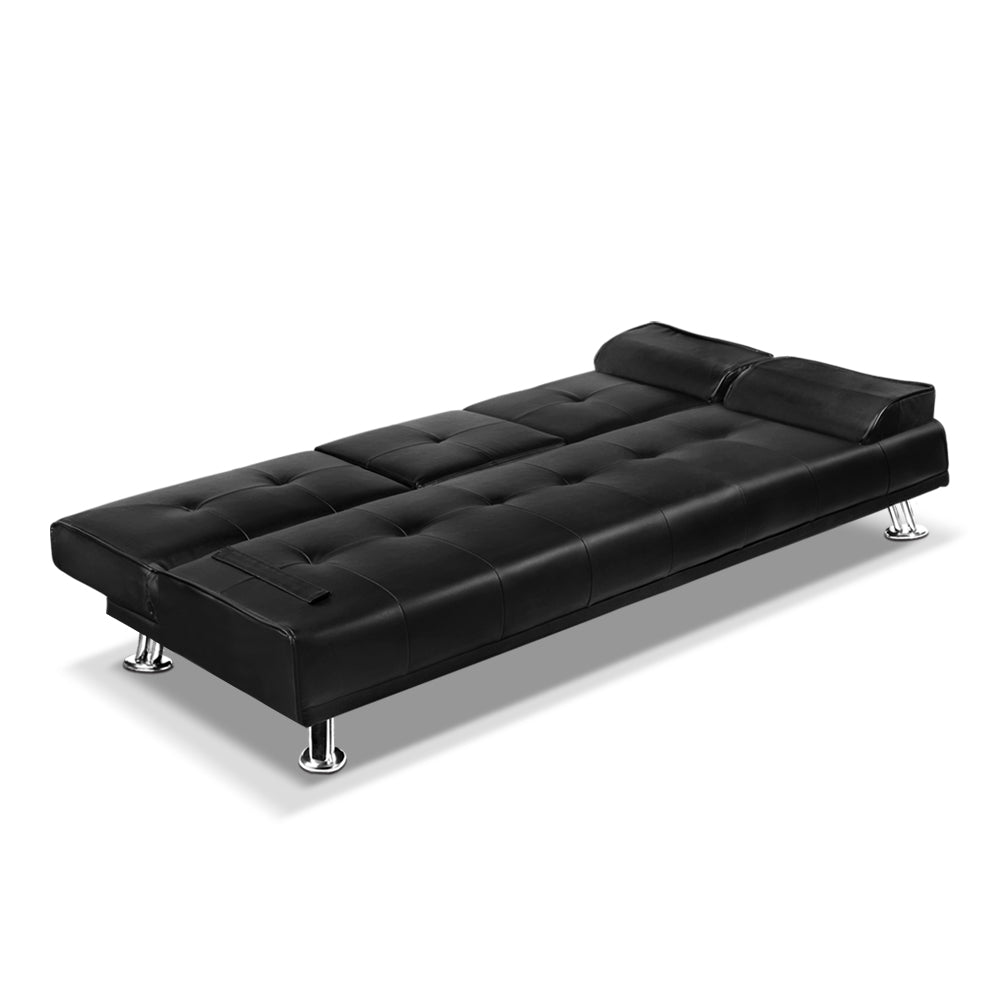 Convertible Leather Sofa Bed 3 Seater