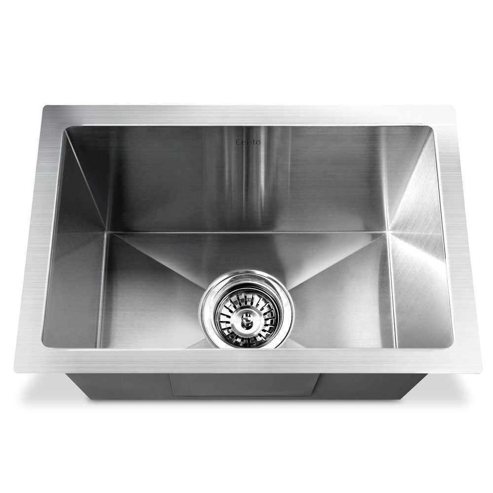 Cefito 30cm x 45cm Stainless Steel Kitchen Sink Under/Top/Flush Mount Silver