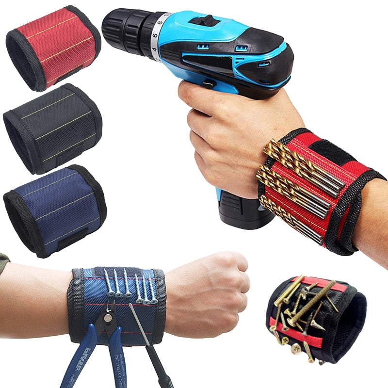 New Strong Magnetic Wristband Portable Tool Bag For Screw Nail Nut Bolt Drill Bit