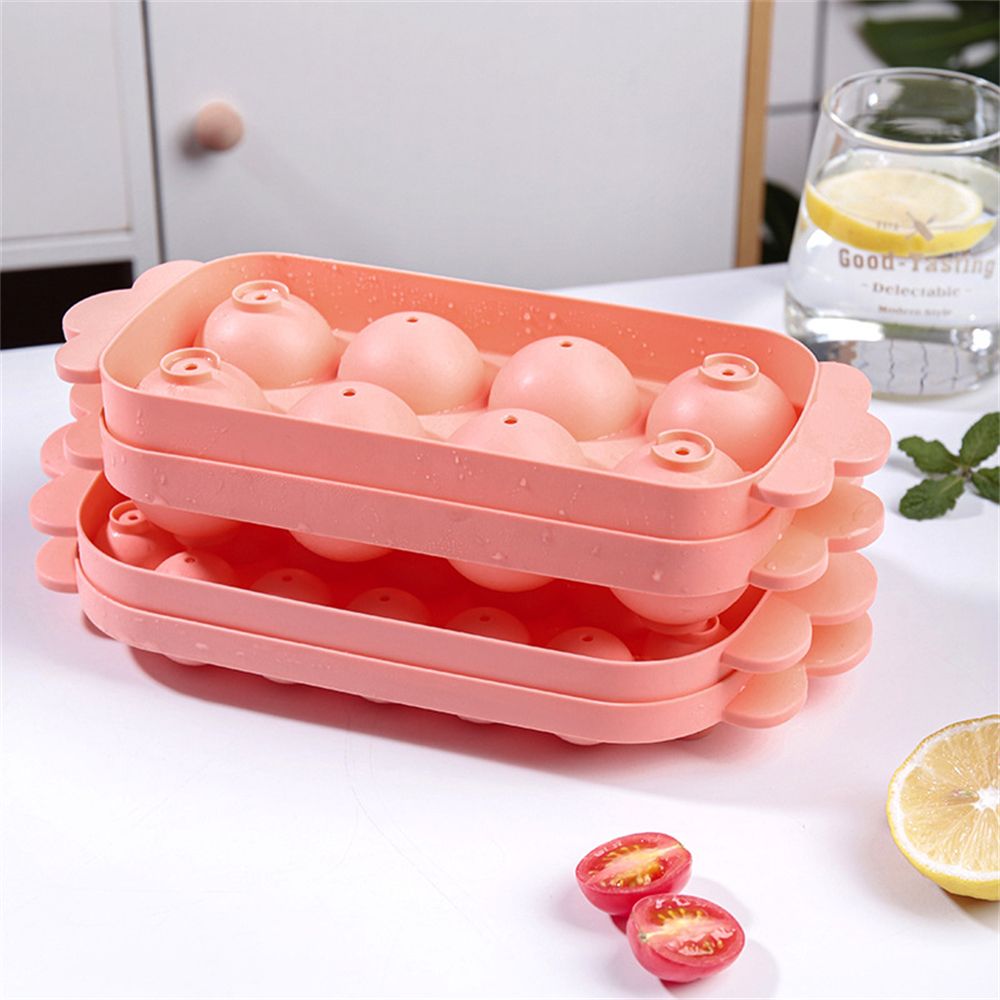 8/26 Grid Macaron-Colored PP Ice Ball Molds with Lid for Home Bar, Party, Whisky, Ice Cream