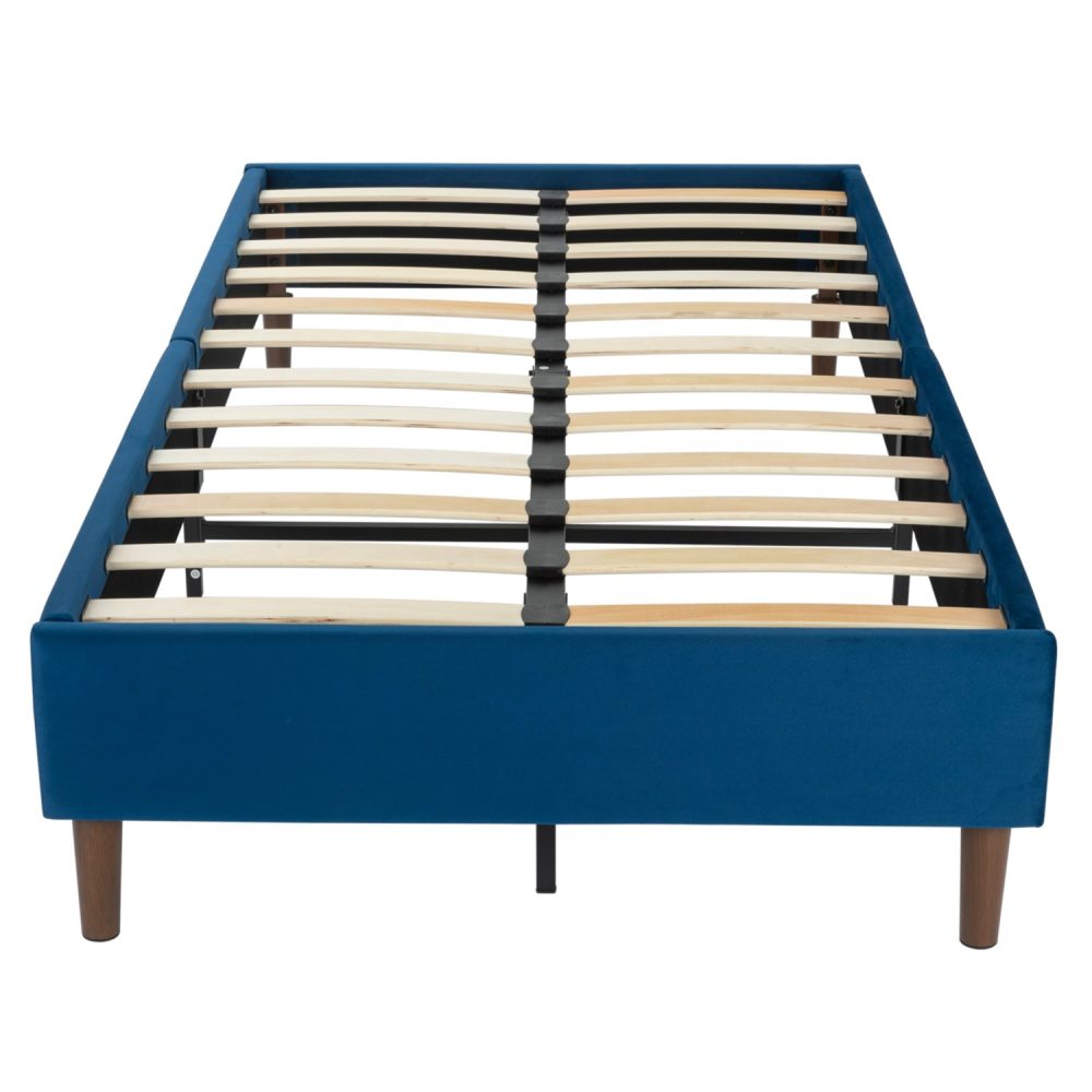 Velvet Blue Bed Frame &#8211; Double