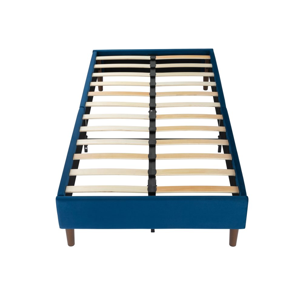 Velvet Blue Bed Frame &#8211; Double