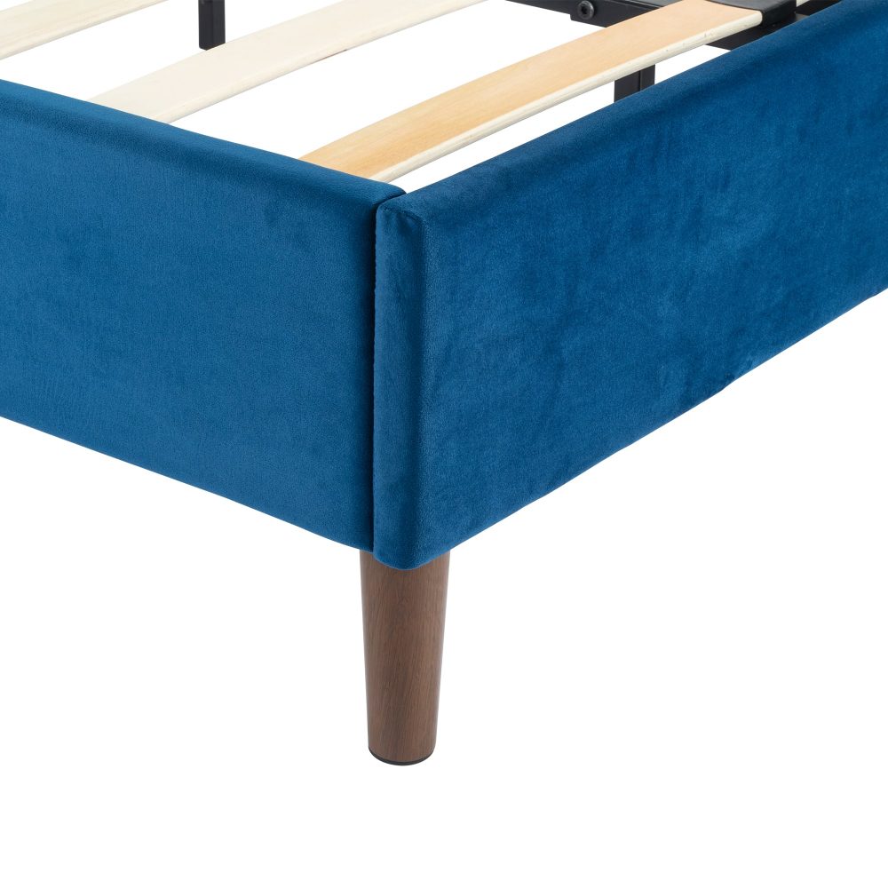 Velvet Blue Bed Frame &#8211; Single