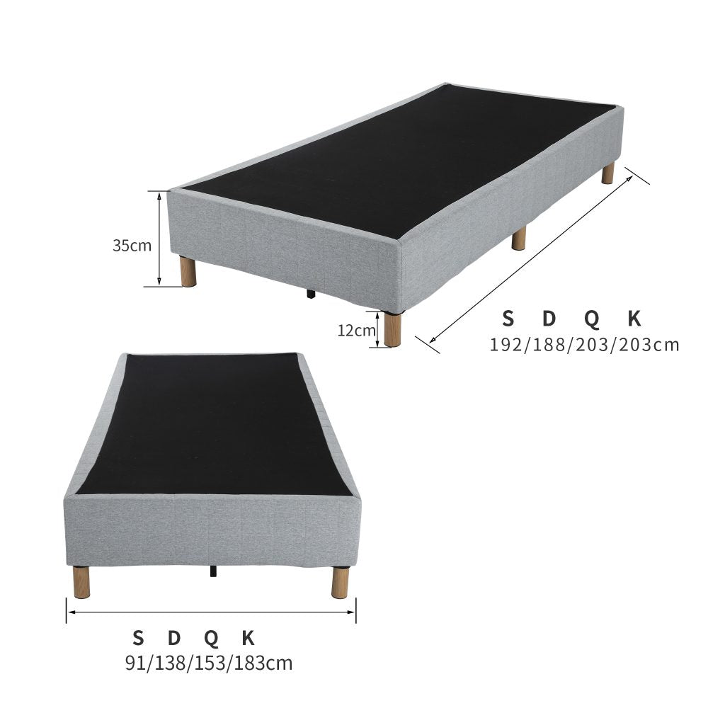 Metal Bed Frame Mattress Foundation Blue &#8211; Double