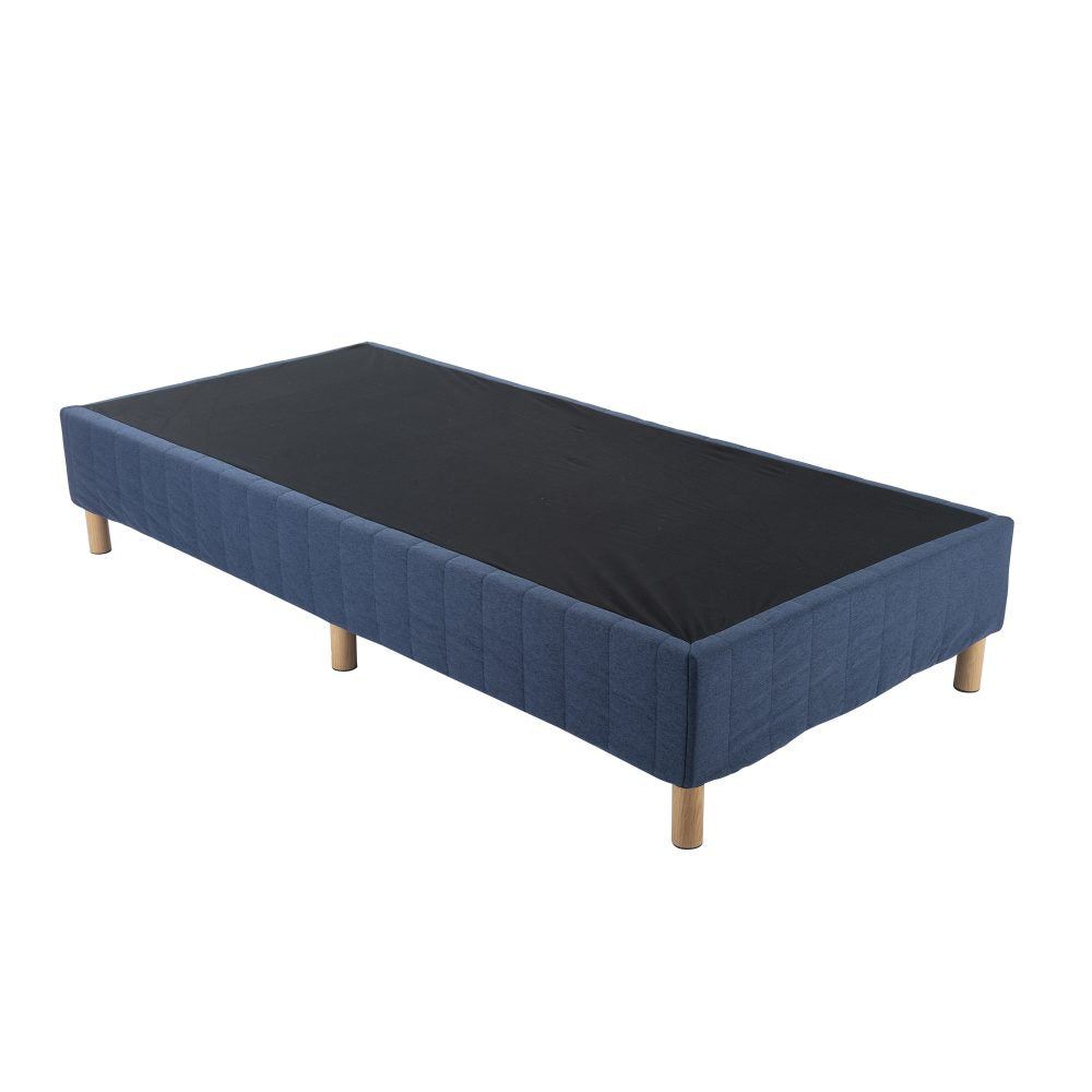 Metal Bed Frame Mattress Foundation Blue &#8211; Single