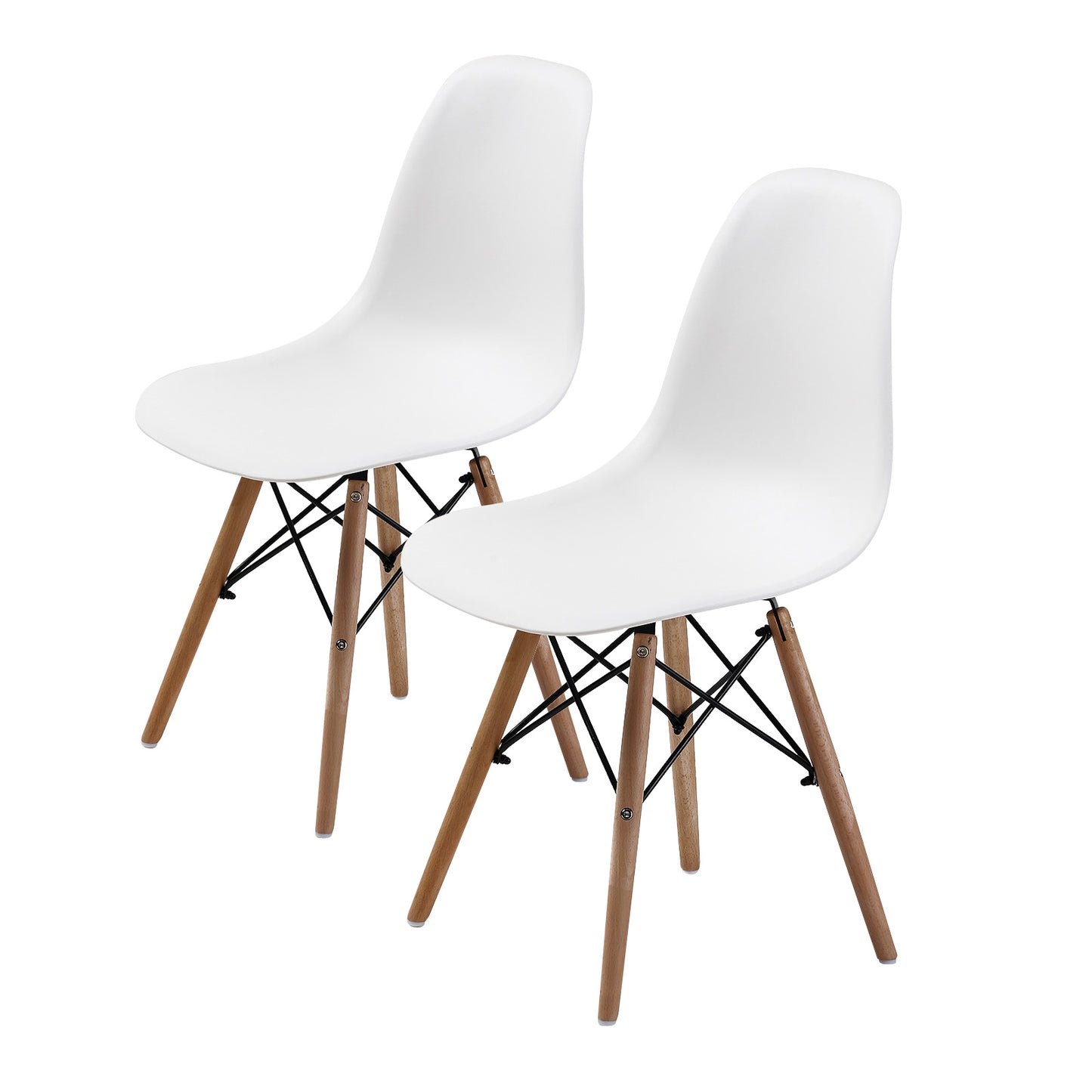 La Bella 2 Set White Retro Dining Cafe Chair DSW PP