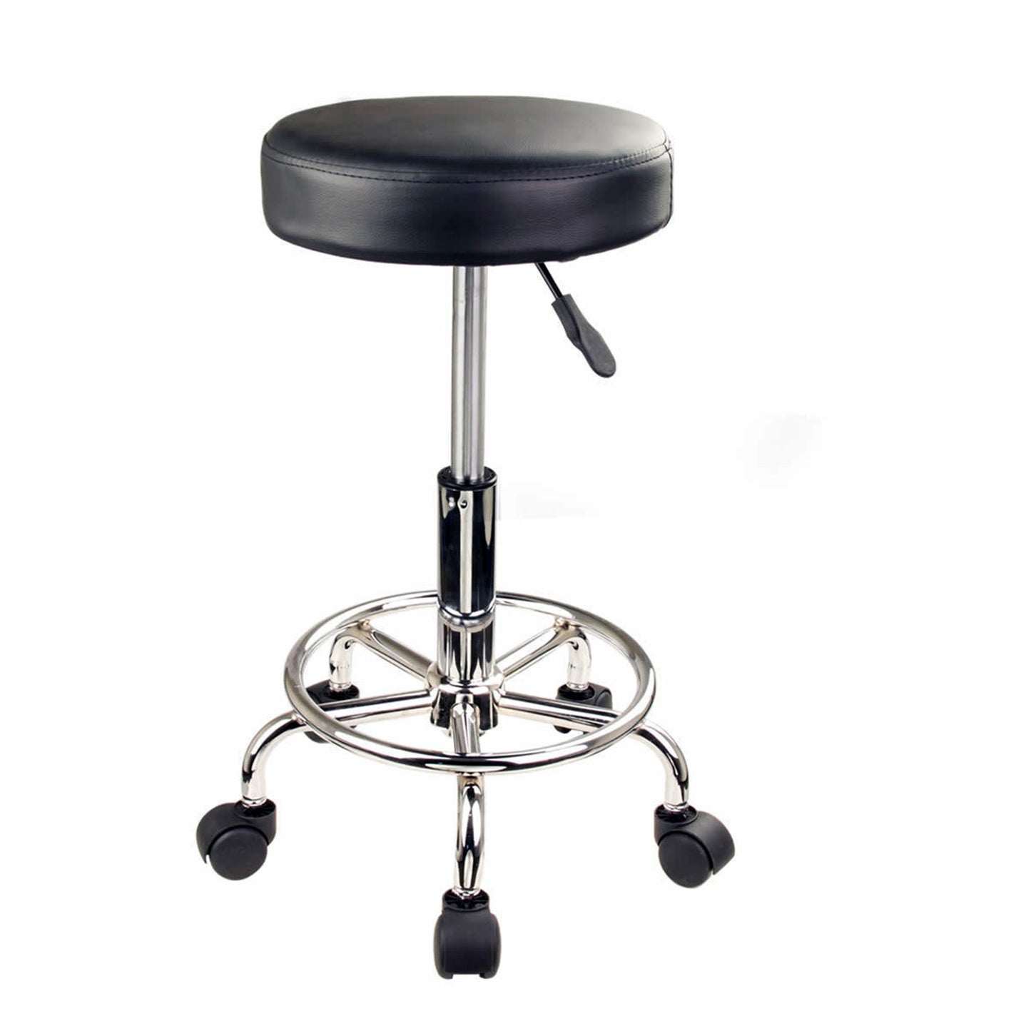 Forever Beauty 2 Set Black Salon Barber Stool Swivel Round Type