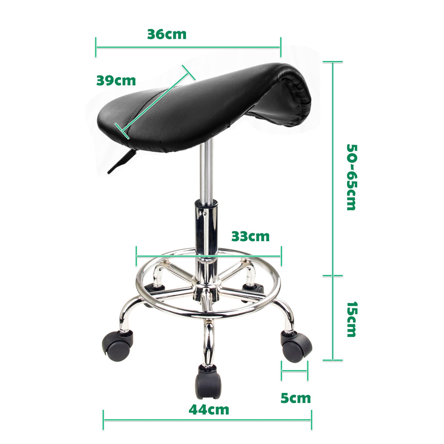 Forever Beauty 2 Set Black Salon Barber Stool Swivel Saddle Type