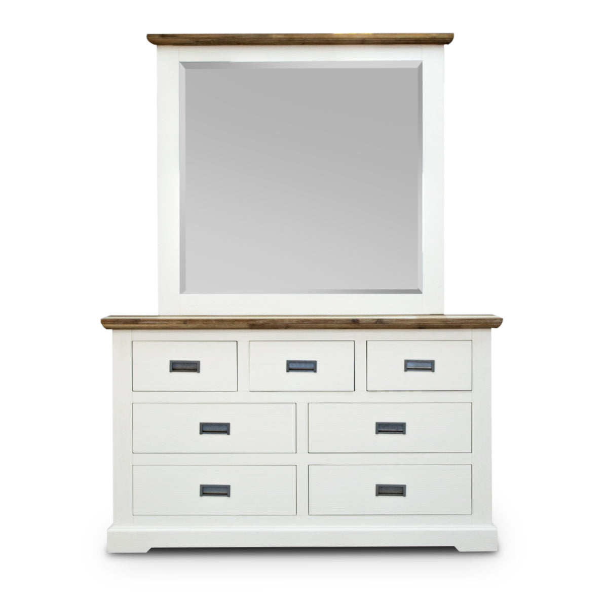 Orville Dresser Mirror 7 Chest of Drawers Tallboy Storage Cabinet - Multi Color