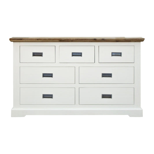 Orville Dresser 7 Chest of Drawers Solid Wood Storage Cabinet - Multi Color