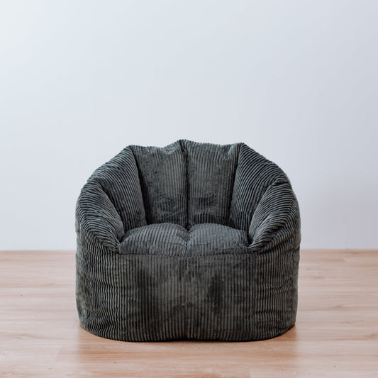 Corduroy Tub Chair Bean Bag - Charcoal