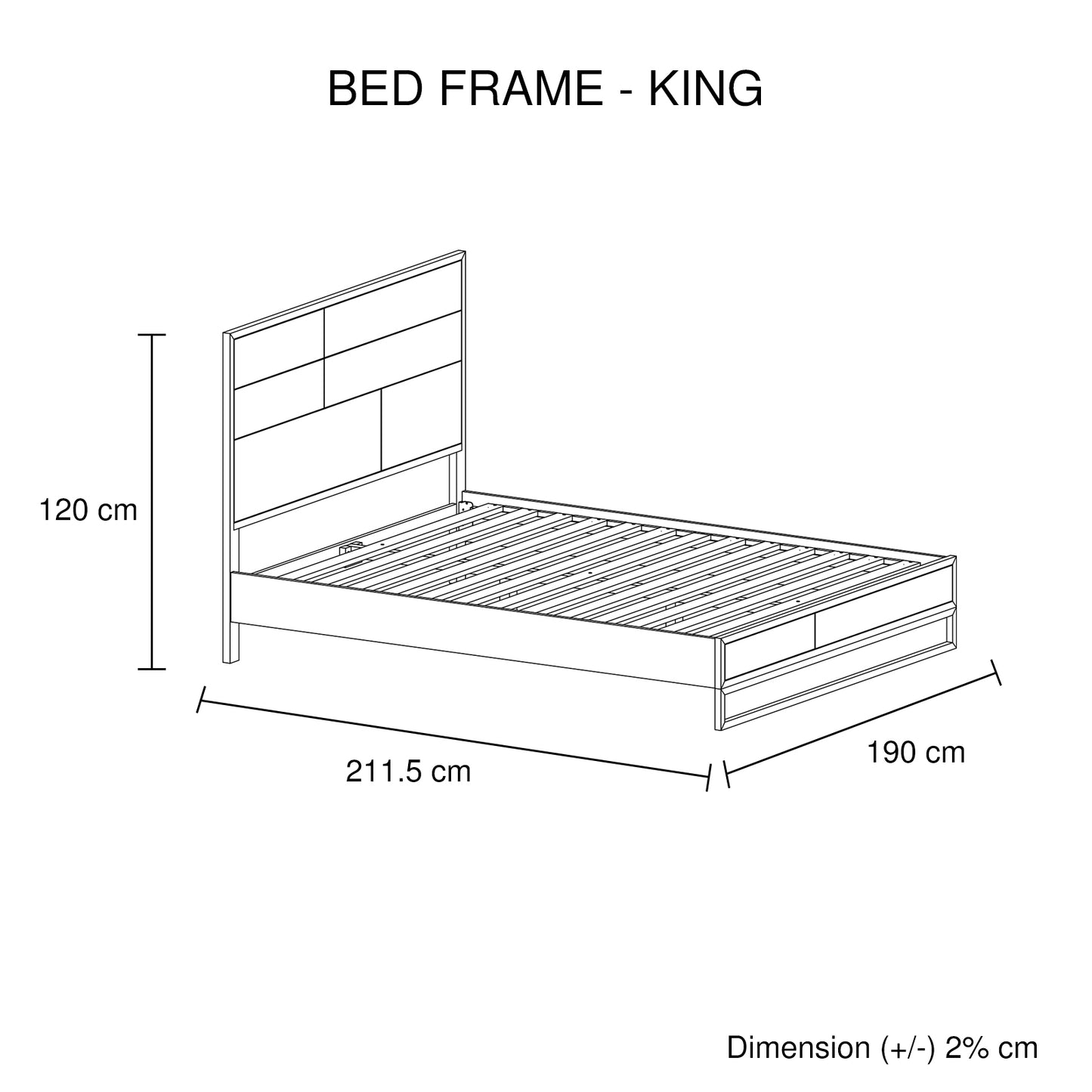 5 Pieces Bedroom Suite made in Solid Wood Acacia Veneered King Size Oak Colour Bed, Bedside Table, Tallboy & Dresser