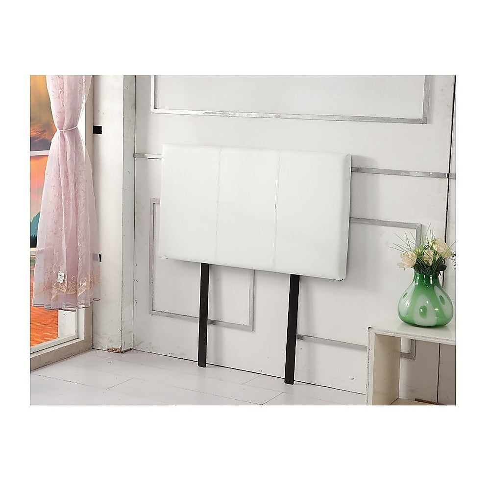 PU Leather Single Bed Headboard Bedhead - White