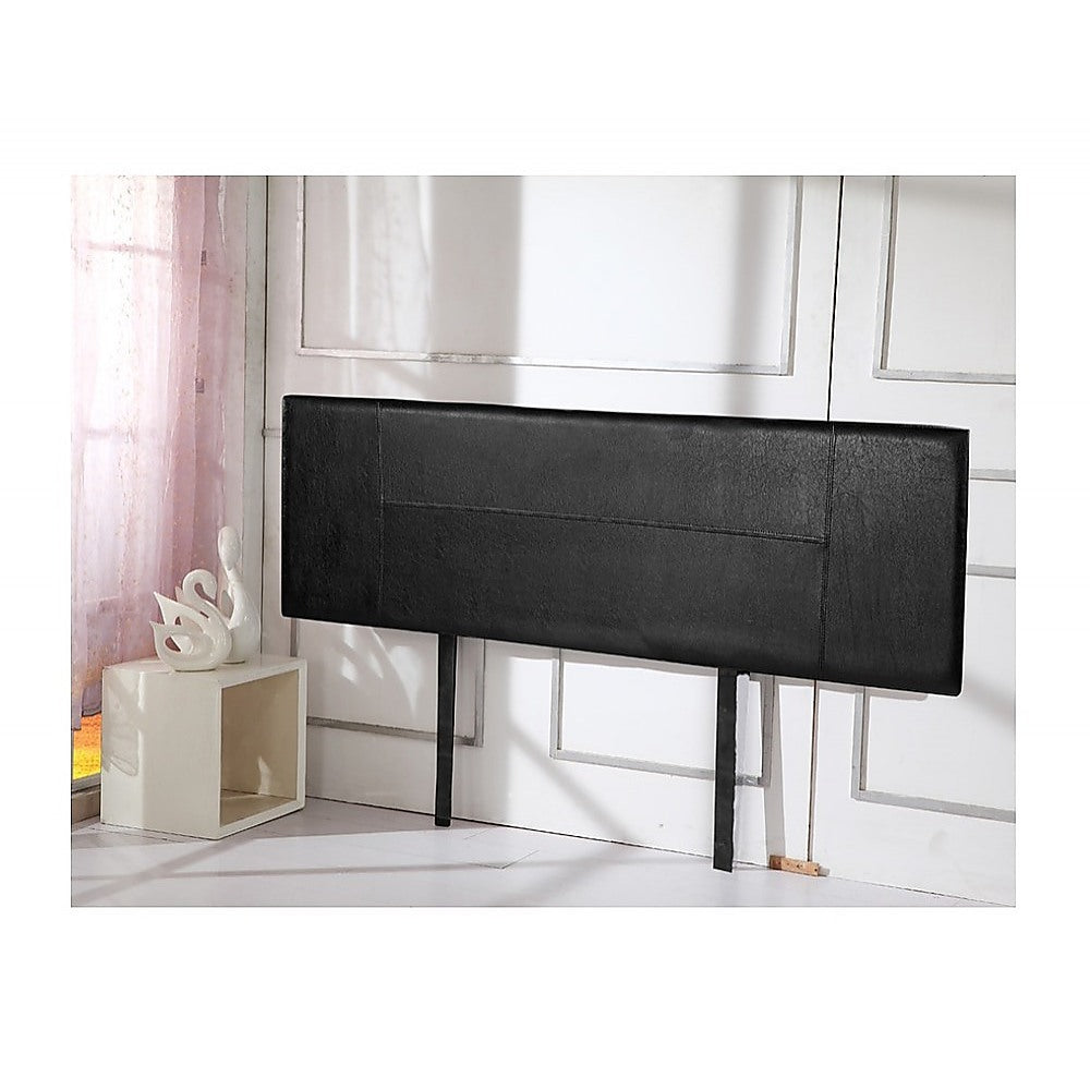 PU Leather King Bed Headboard Bedhead - Black