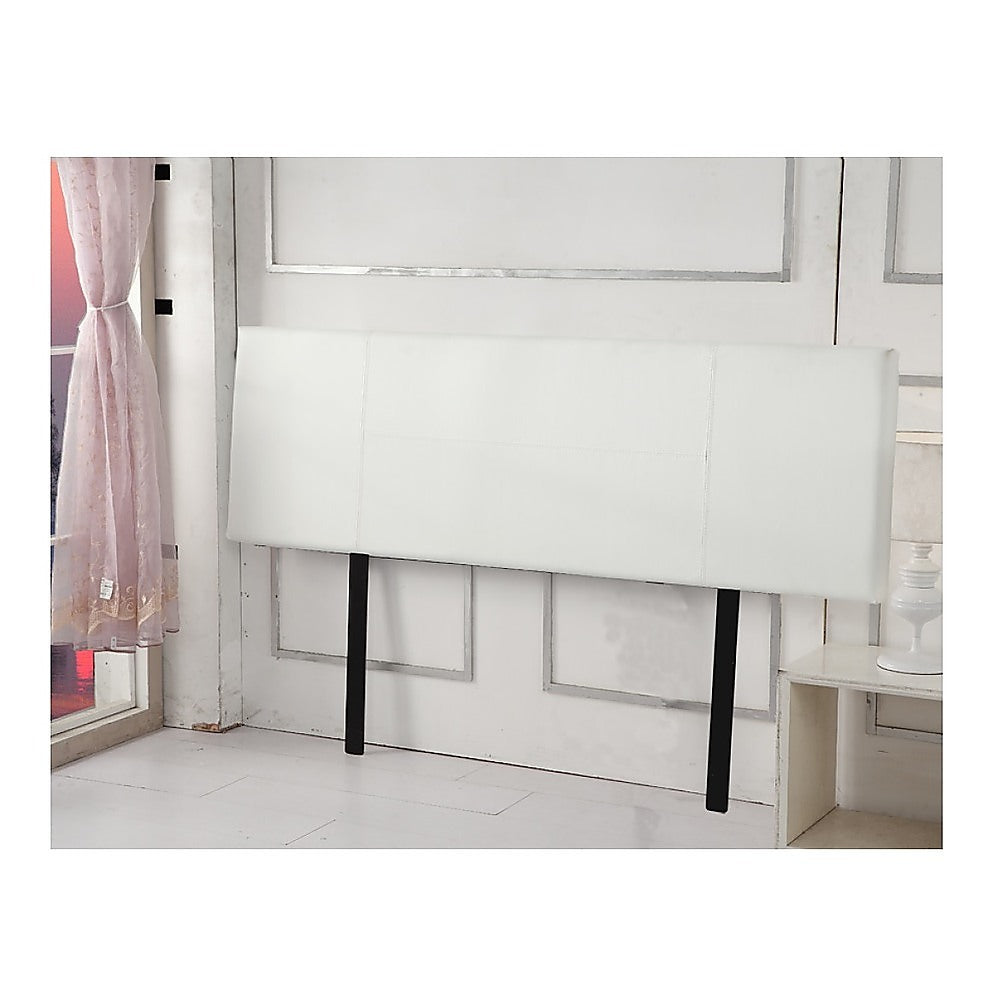 PU Leather King Bed Headboard Bedhead - White