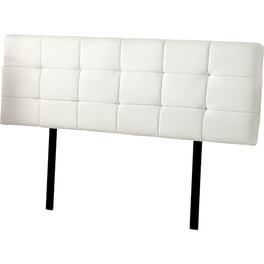 PU Leather King Bed Deluxe Headboard Bedhead - White