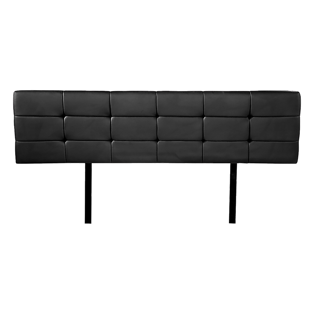 PU Leather King Bed Deluxe Headboard Bedhead - Black