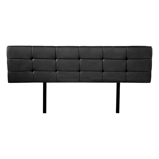 PU Leather King Bed Deluxe Headboard Bedhead - Black