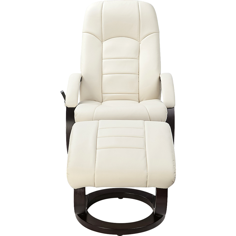 PU Leather Deluxe Massage Chair Recliner Ottoman Lounge Remote