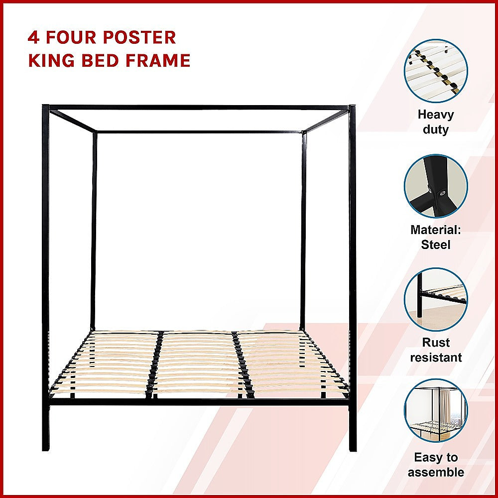 4 Four Poster King Bed Frame