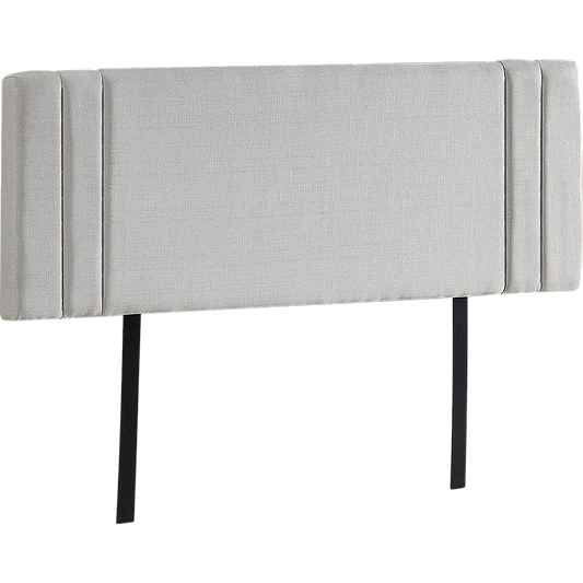 Linen Fabric Queen Bed Deluxe Headboard Bedhead - Beige