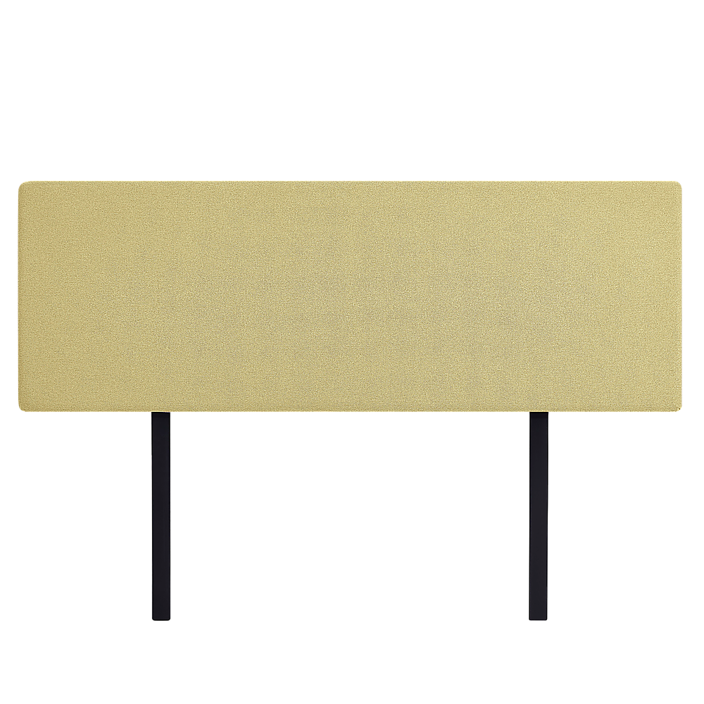 Linen Fabric King Bed Deluxe Headboard Bedhead - Sulfur Yellow