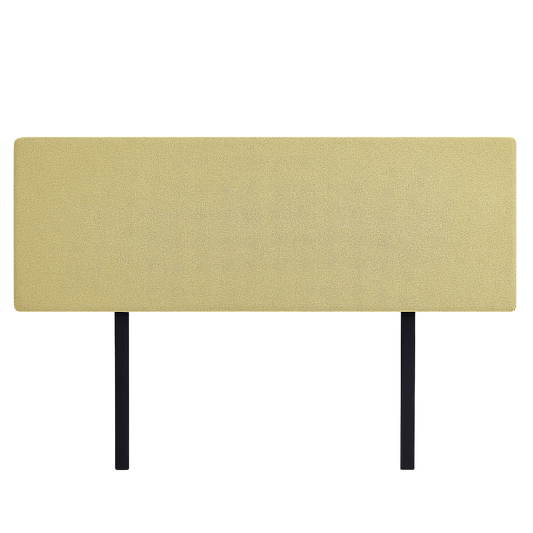 Linen Fabric King Bed Deluxe Headboard Bedhead - Sulfur Yellow