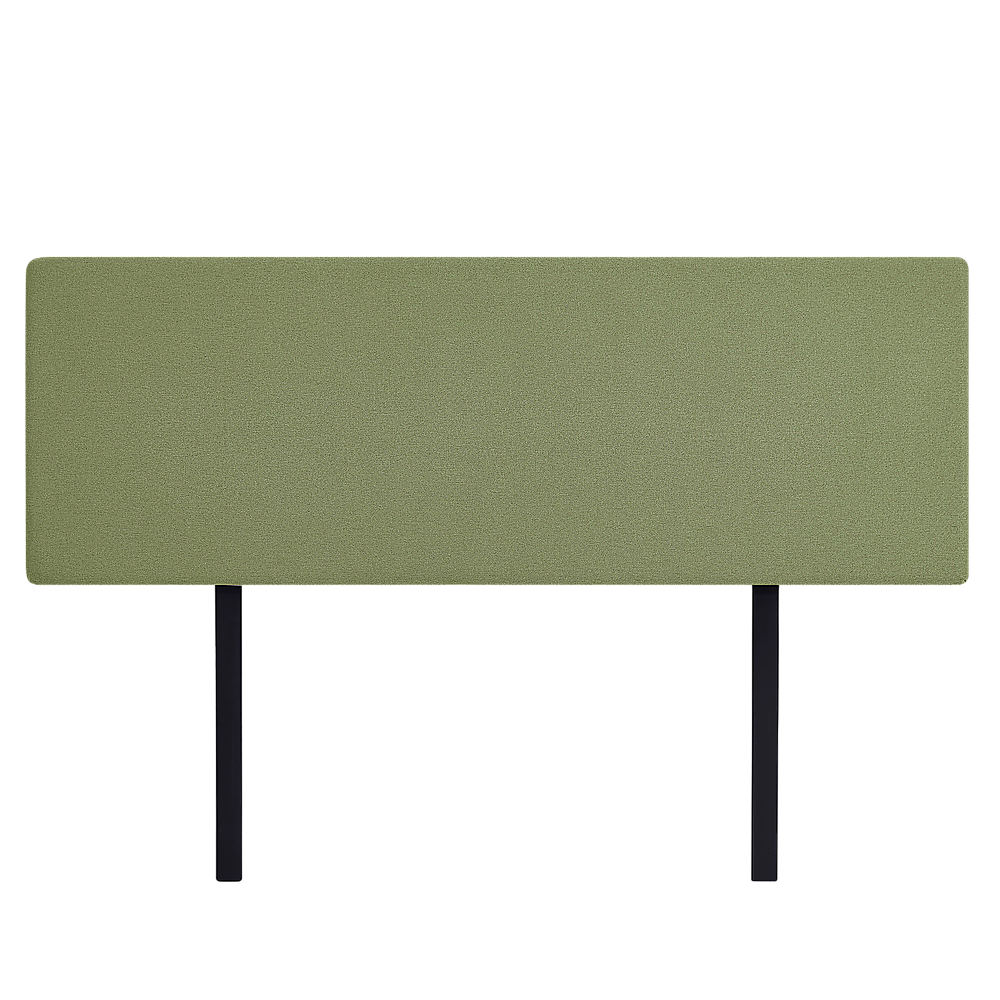 Linen Fabric King Bed Deluxe Headboard Bedhead - Olive Green