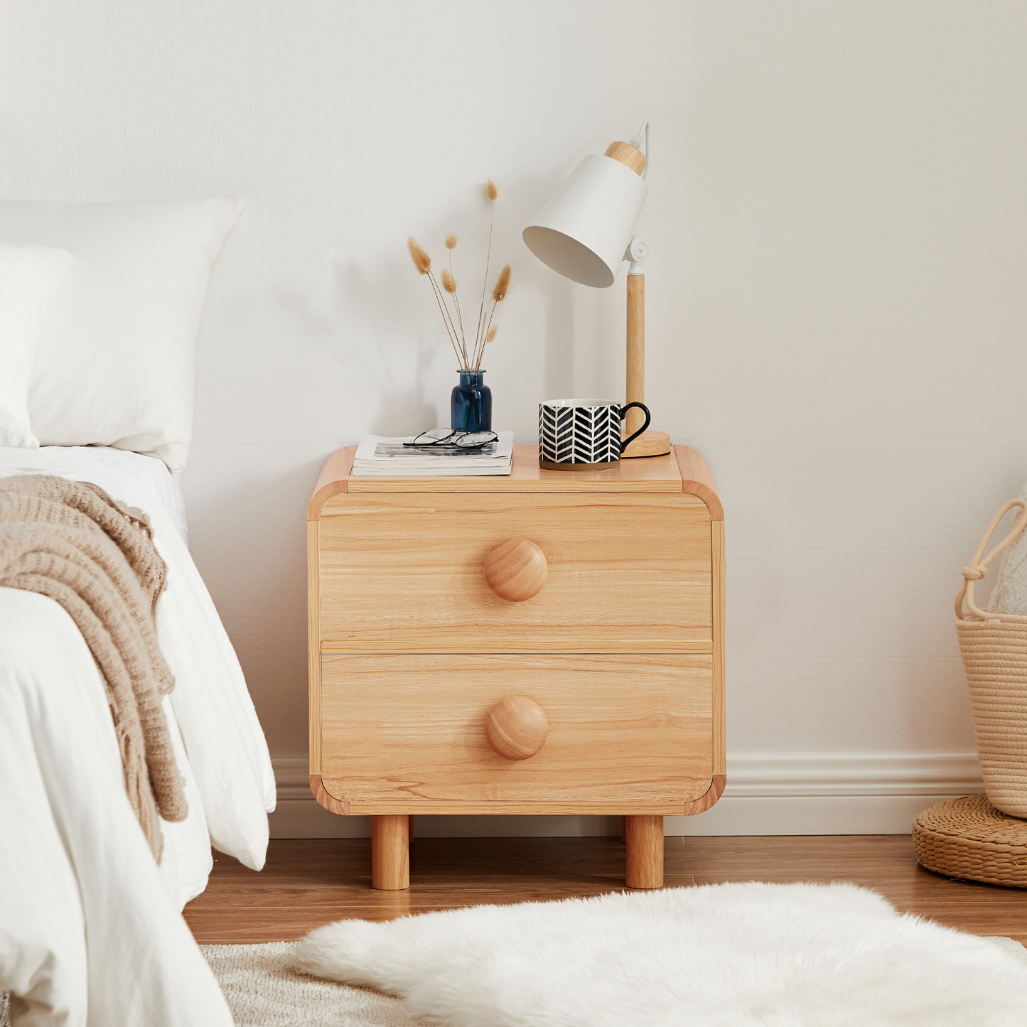 Spencer Natural Bedside Table