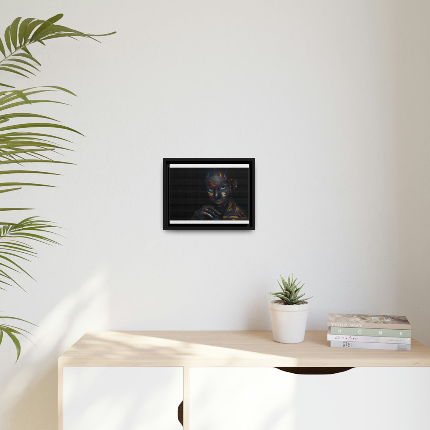 Framed Canvas Photo Portrait of a women