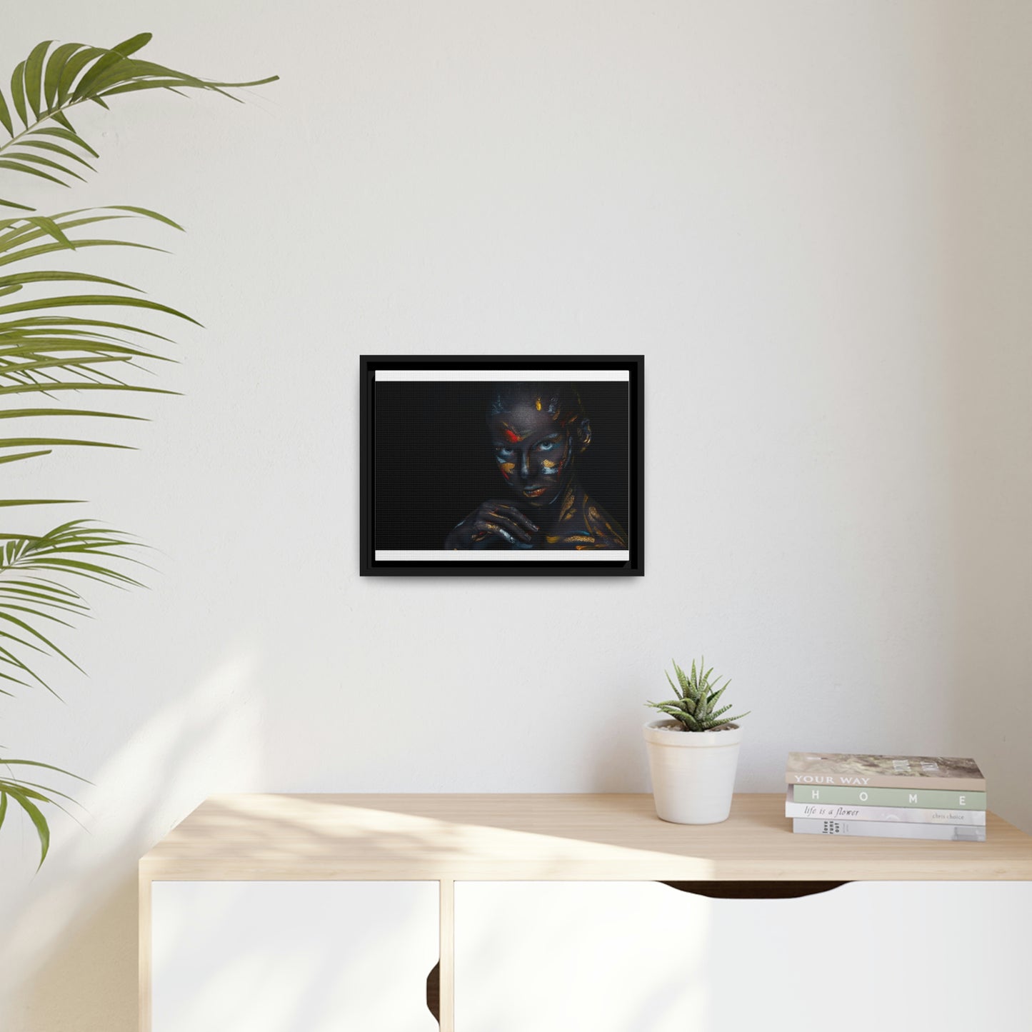 Framed Canvas Photo Portrait of a women